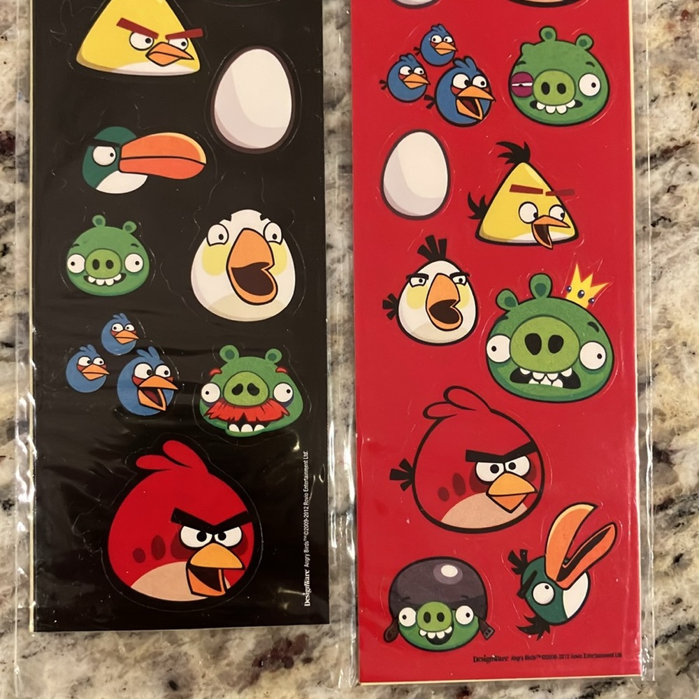 Angry Birds Stickers Bundle 6 Packs Red Black Reward Teacher Incentive Classroom - Picture 4 of 5